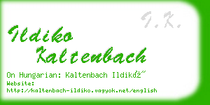 ildiko kaltenbach business card